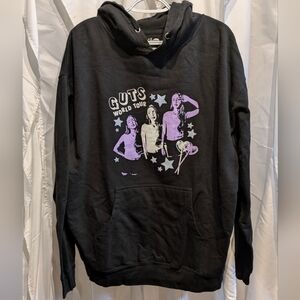 B1 Official Olivia Rodrigo GUTS World Tour Dateback Hoodie - Black XL
